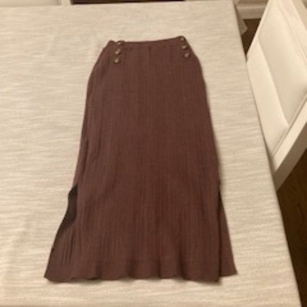 L'Academie brown column skirt